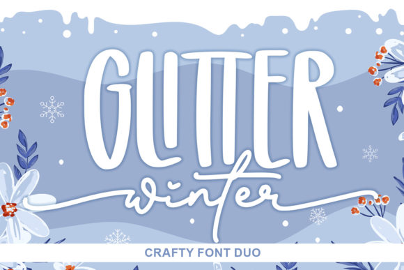Glitter Winter Font for Creative Marketing